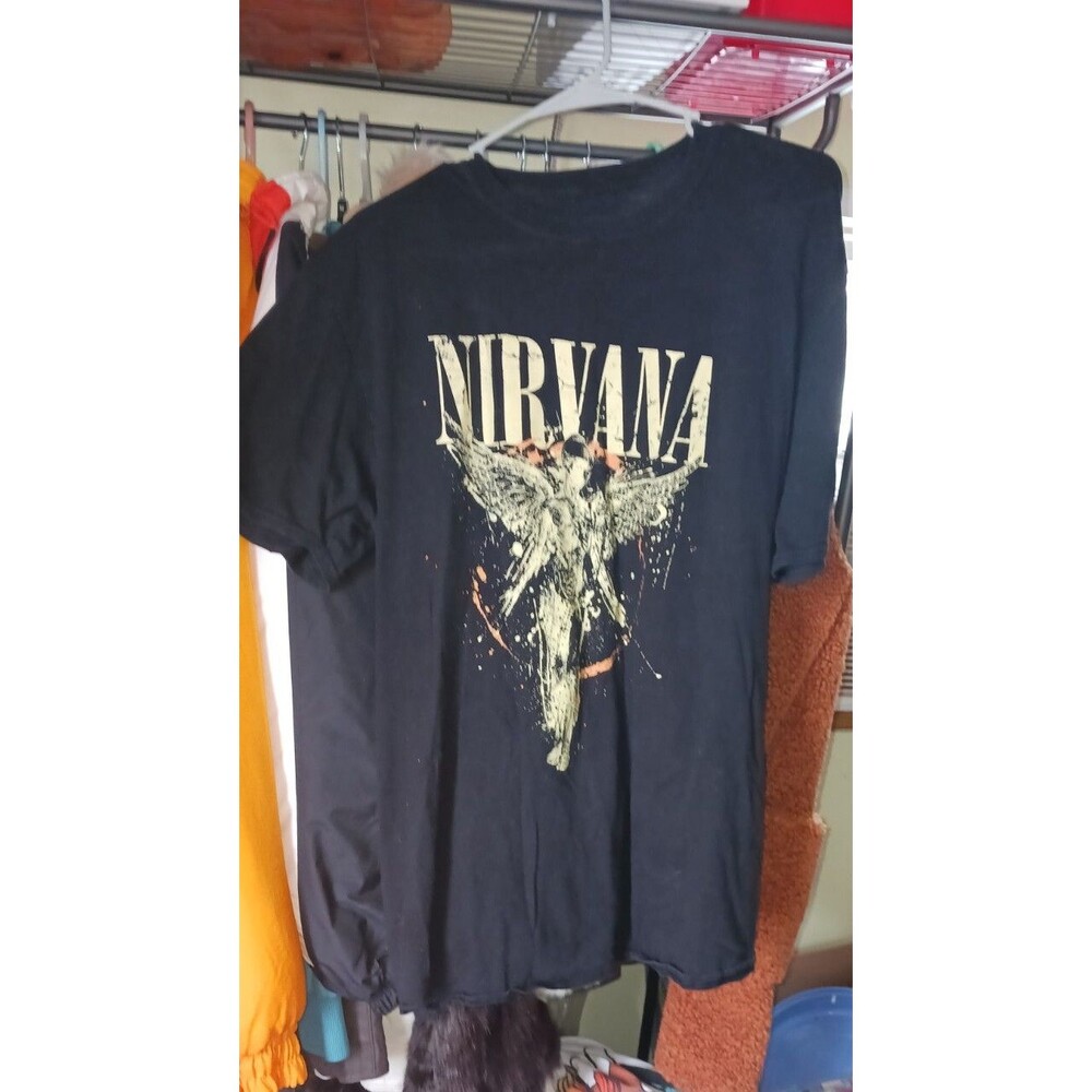 Nirvana Band T-Shirt Adult XL Oversized Rock Grunge Graphic Tee